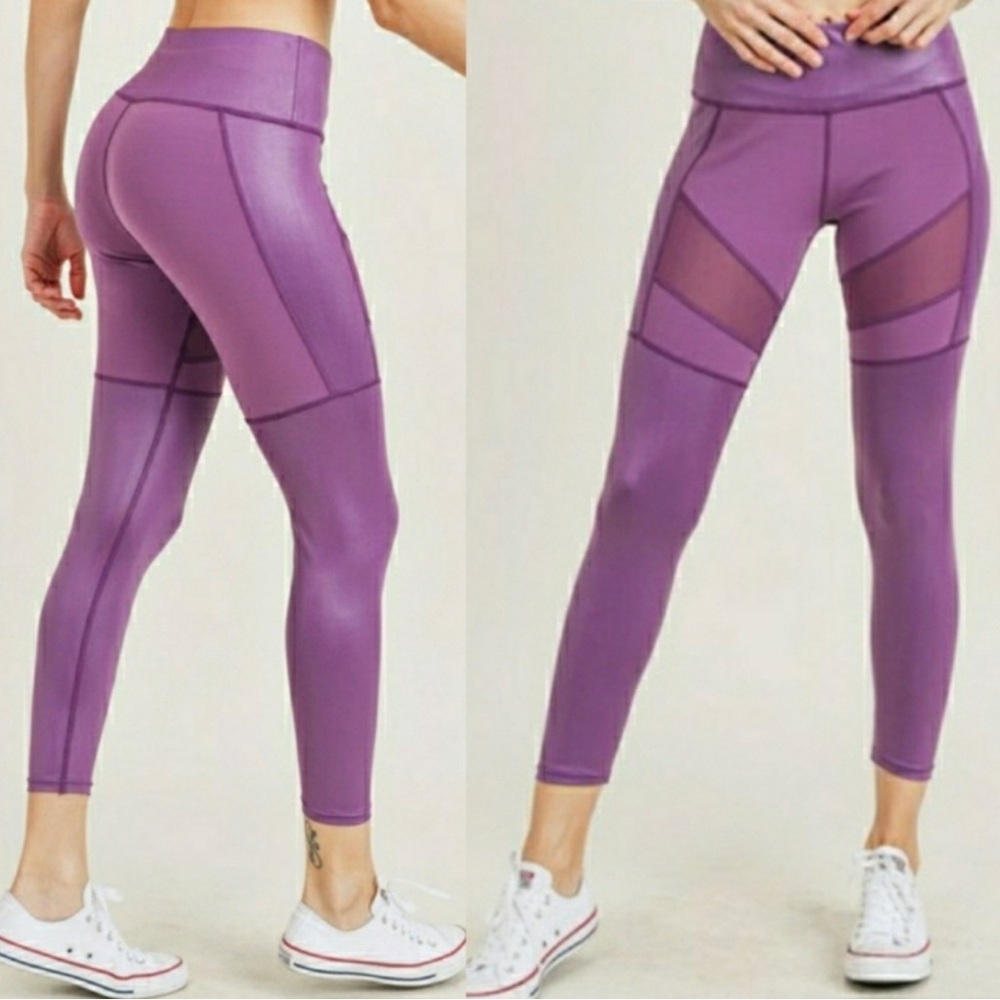 NWOT Kimberly High Waist Matte Mesh Leggings